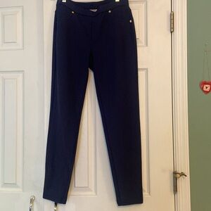 Micheal Kors NWOT 4 FALL dressy navy pull on pants, sm,never worn, slim ankle